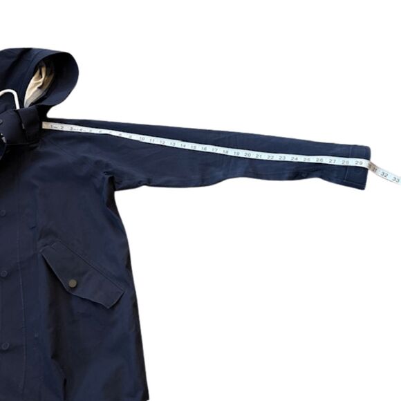 Everlane Women's The City Hooded Snap Zip Anorak Rain Jacket Navy Blue Size XXS - Picture 10 of 11